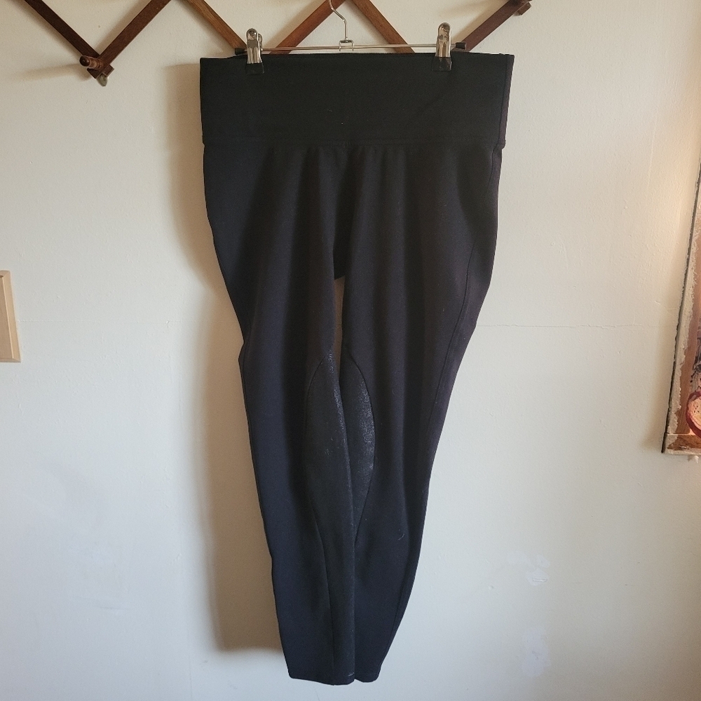 Spanx Ready to Wow Leggings Glitter Black Stretch 1 1X